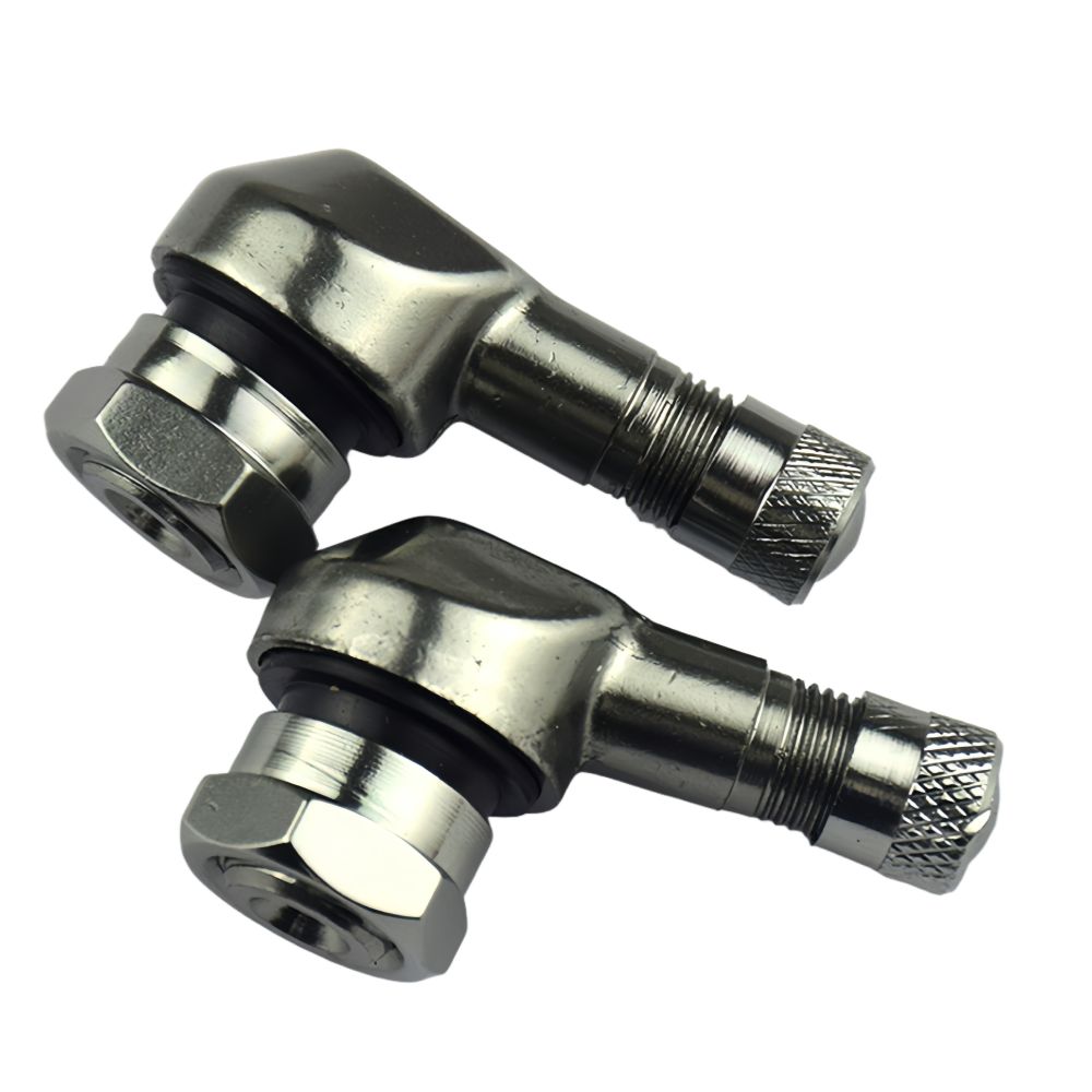 2pcs 90 Degree CNC Motorcycle Tire Valve Stems for Most Bike 10 mm to11.3 mm NC-6117Grey