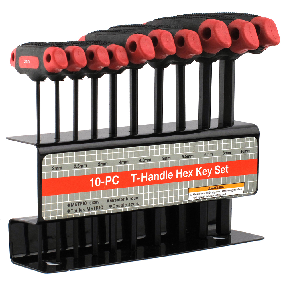 10pc T Handle Hex Key Set
