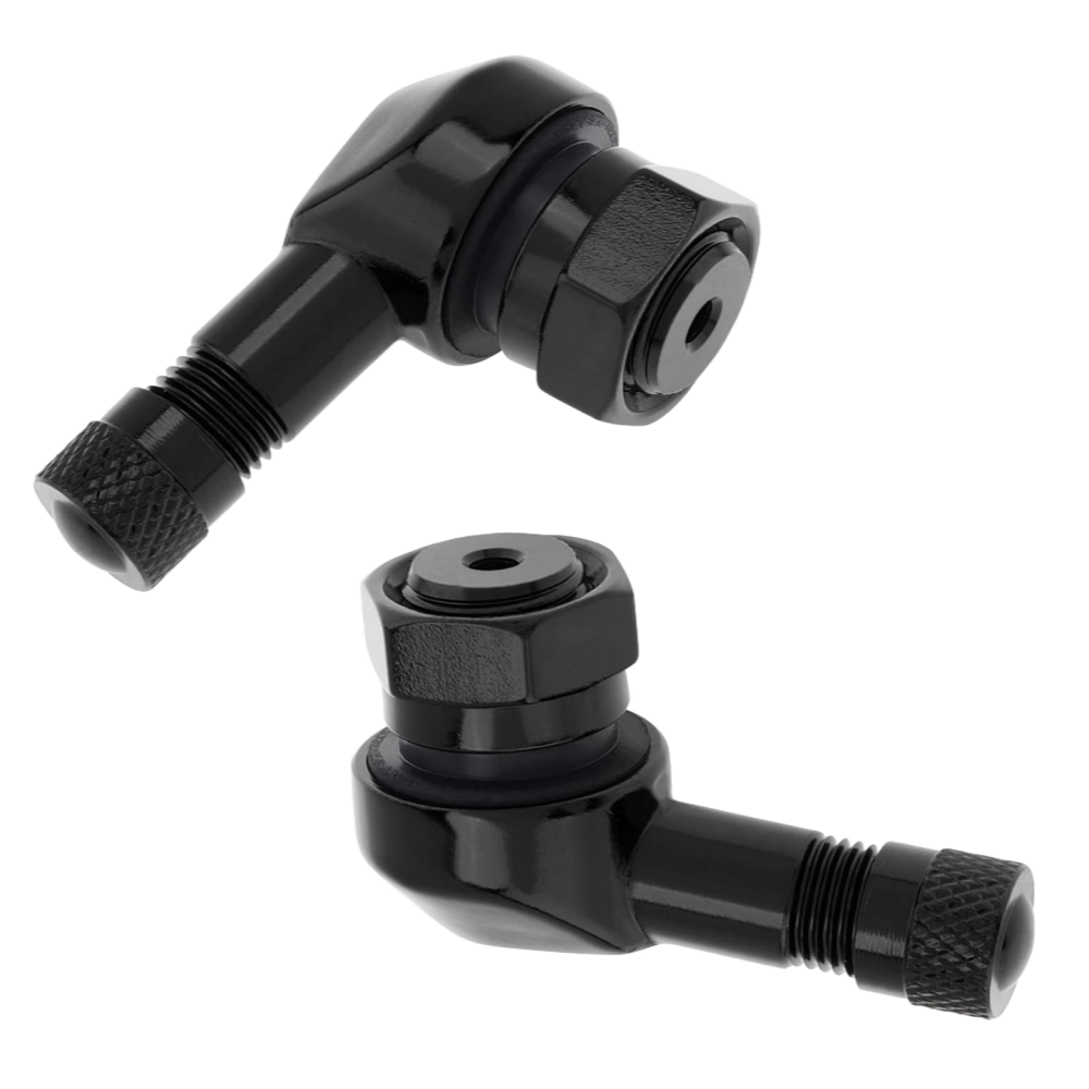 2pcs 90 Degree CNC Motorcycle Tire Valve Stems for Most Bike 10 mm to11.3 mm NC-6117Black